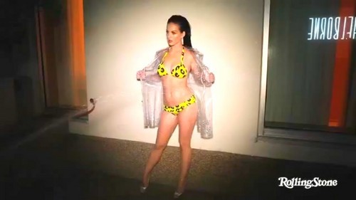 Katy Perry Getting Hosed Down In A Bikini In A Sexy Photo Shoot For Rolling Stone Magazine's July 