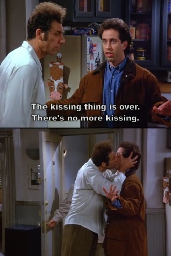 Kramer kisses Jerry