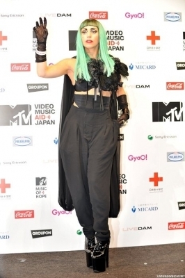  Lady Gaga at the MTV Video موسیقی Aid Japan Press Conference in Tokyo