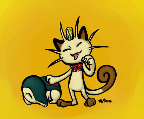  Meowth and Cyndaquil