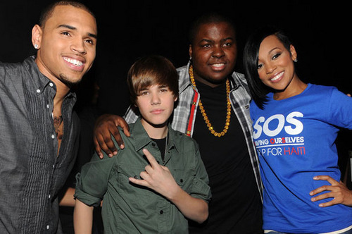  Chris Brown <3 and Justin Bieber and Sean Kingstone