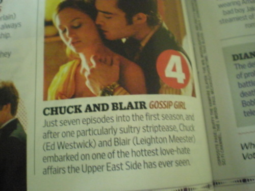  Chuck and Blair are #4 in EW’s TV’s All-Time Sexiest Couples