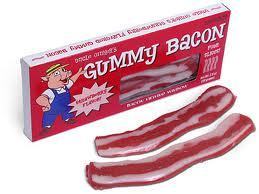  Gummy daging babi asap, bacon