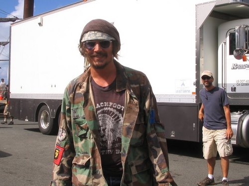  Johnny at the sets of POTC 4