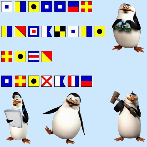 Penguin Names with Signal Flags