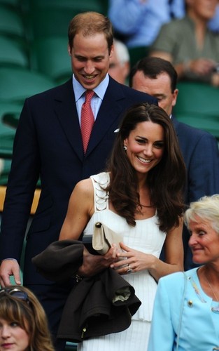  Prince William and Kate Middleton were spotted at the Wimbledon Lawn Теннис Championships today (Jun