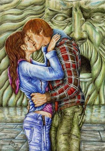  romione kiss in deathly hallows
