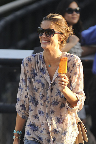  Alessandra Ambrosio cools off with a popsicle as she goes for a Stroll in NY, Jun 29