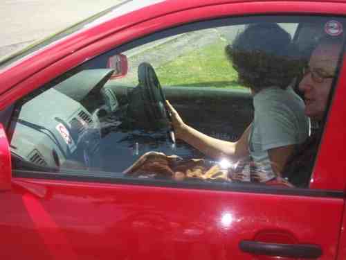  Our little Harry is grown up and learning to drive!<3