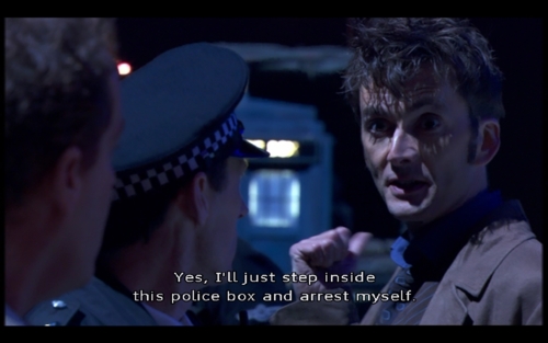  The Tenth Doctor in "Planet of the Dead"