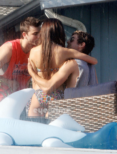 Zac & Ashley hugging and kissing in Malibu, July 2