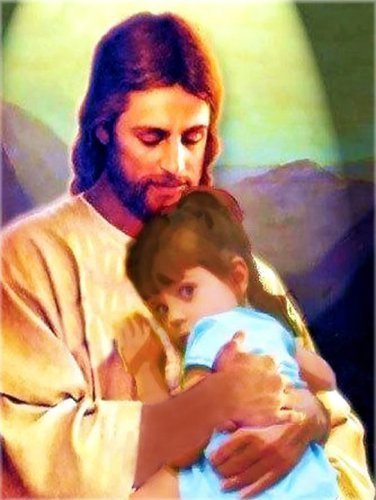 Caylee in Jesus's arms