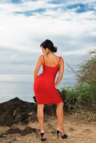 Denise Milani - Red Dress