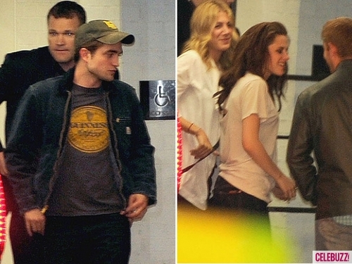  Rob & Kristen make their way to 音乐电视 Movie Awards After Party