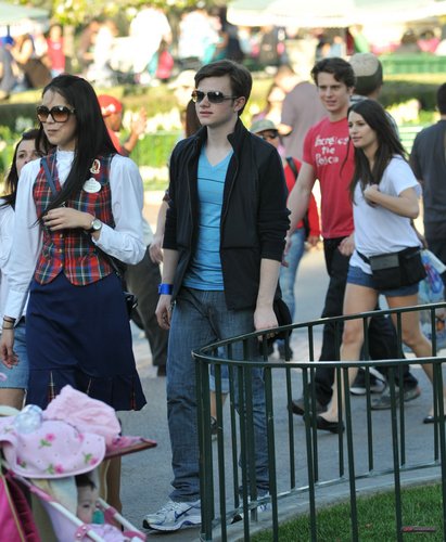  Glee cast at Disneyland - February 14, 2010