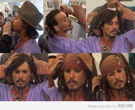  Johnny becoming Captain Jack Sparrow