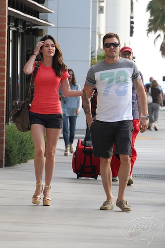  Megan - Taking a walk with Brian Austin Green in Santa Monica, CA - July 07, 2011
