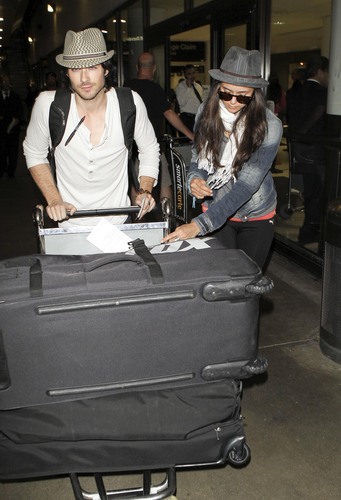  Nina - Arriving at LAX with Ian - July 05, 2011