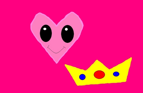  Princess pic, peach hati, tengah-tengah