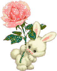  RABBIT WITH A ROSE