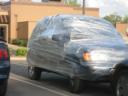  Saran wrapped car