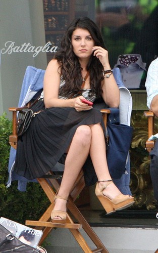 Shenae Grimes on the Beverly Hills set of 90210 (July 11).