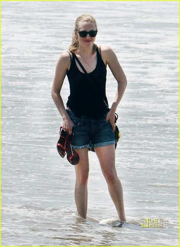 Amanda Seyfried Hits the Beach with a Guy Friend