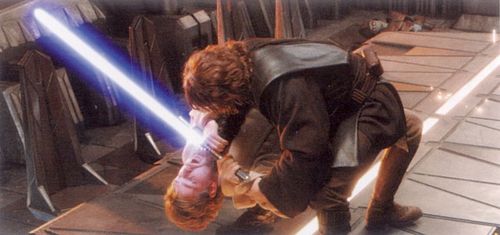  Anakin trying to kill Obi-wan!:'(
