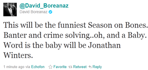  David Boreanaz tweets about new season