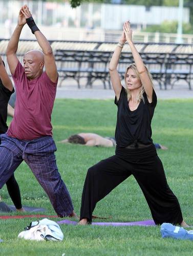  July 12: Doing yoga with Russell Simmons