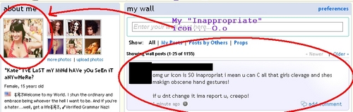 My icon is really inappropriate, apparently.