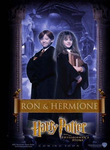  Philosopher's Stone Character Poster - Ron and Hermione