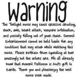  Twilight Movie Warning