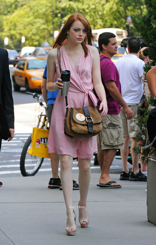  Emma Stone seen arriving at the Press Junket of her new Movie in NY, July 19