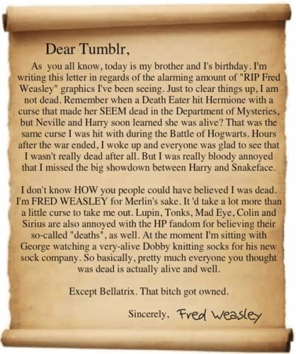  Fred's letter of denial