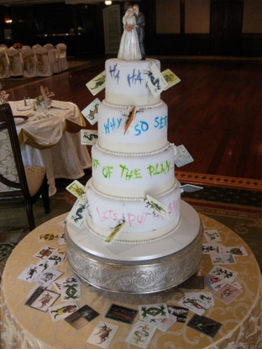  Joker inspired Wedding Cake