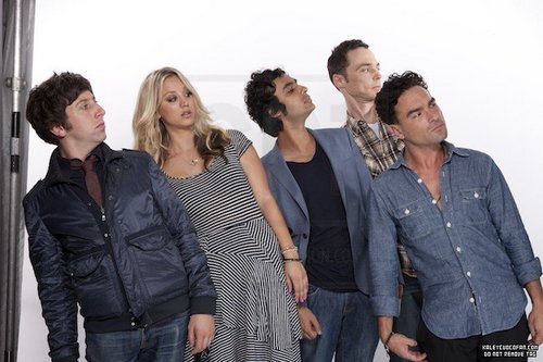  Kaley and the boys from 'The Big Bang Theory'