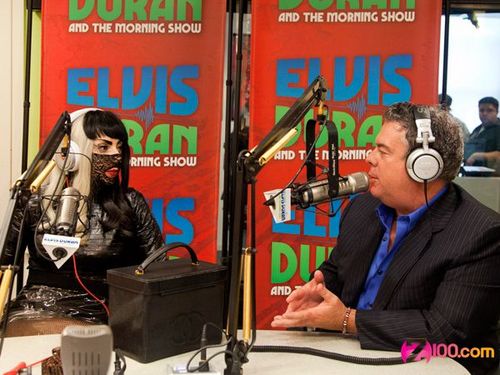  Lady GaGa at the Elvis Duran onyesha at the z100 radio station