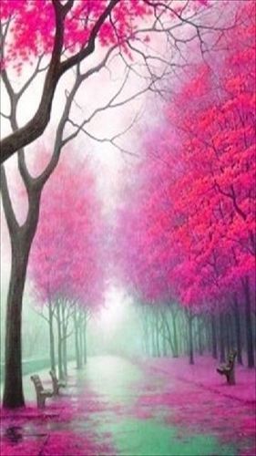  粉, 粉色 Trees