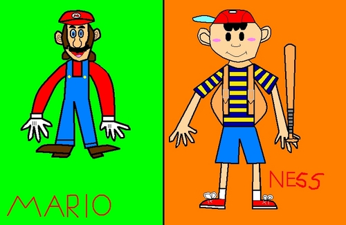 SSBM: Mario and Ness