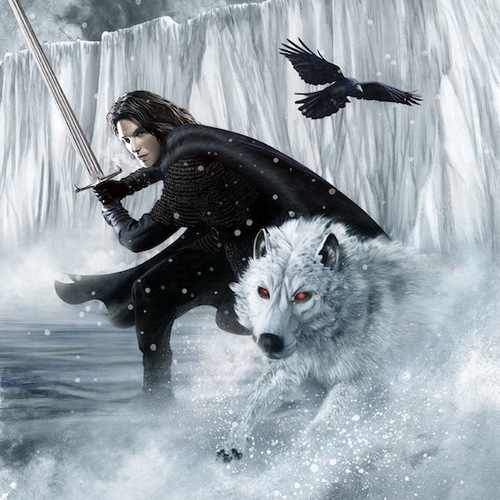  A Song Of Ice And 불, 화재 - 2012 Calendar - February - Jon Snow and Ghost