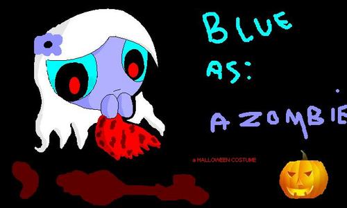  Blue হ্যালোইন costume zombie