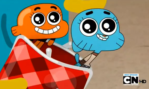 Gumball and Darwin out of a dompet, beg tangan