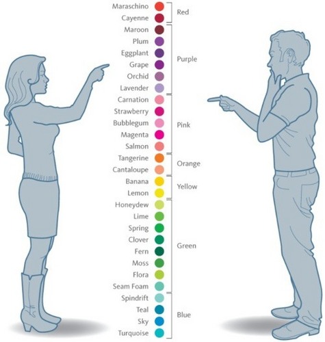  How Men and Women see couleurs