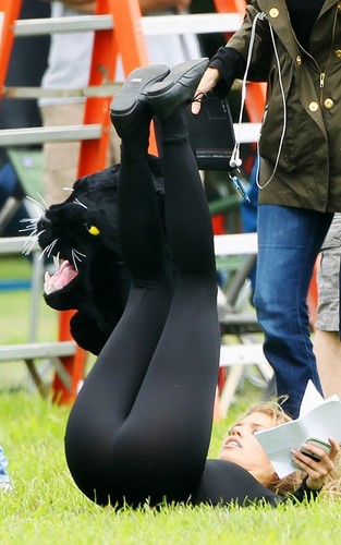  AnnaLynne McCord dressed as a mascot for a sorority prank in an upcoming scene for "90210" (July 26)
