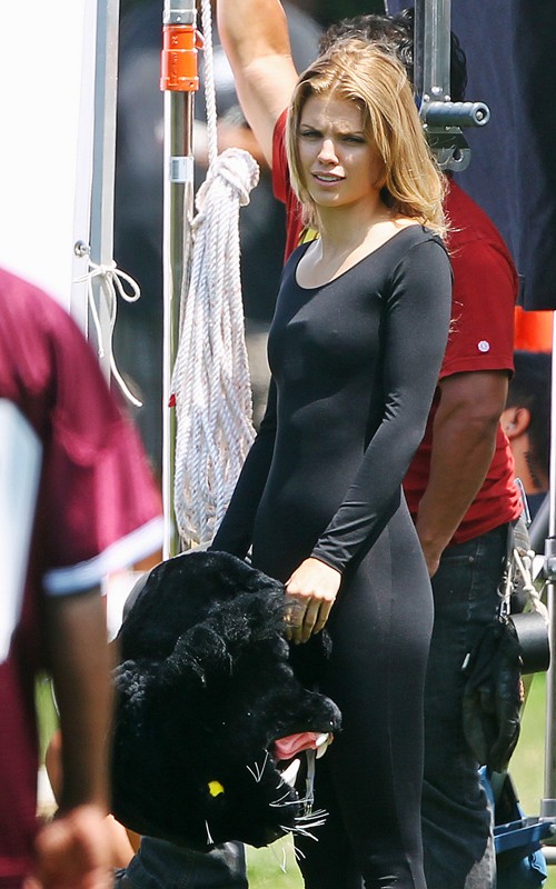 AnnaLynne McCord dressed as a mascot for a sorority prank in an upcoming scene for "90210" (July 26)