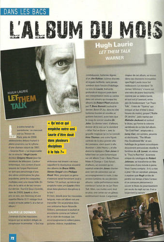 文章 of " Guitare Sèche " issue 11, july/ August 2011 : album of the 月