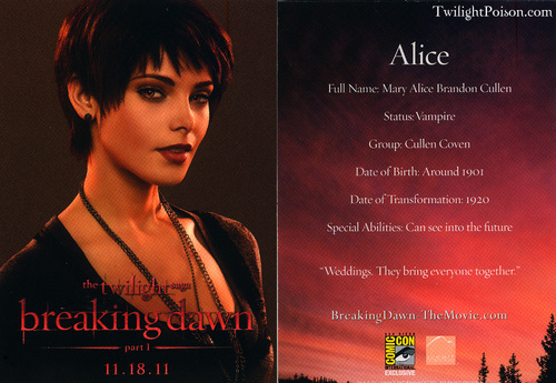 Alice promo cards