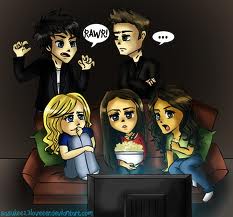  Damon,Stefan,Caroline,Elena and Bonnie <3