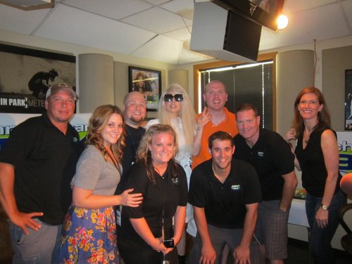  Lady Gaga visiting Omaha 94.1 radio station